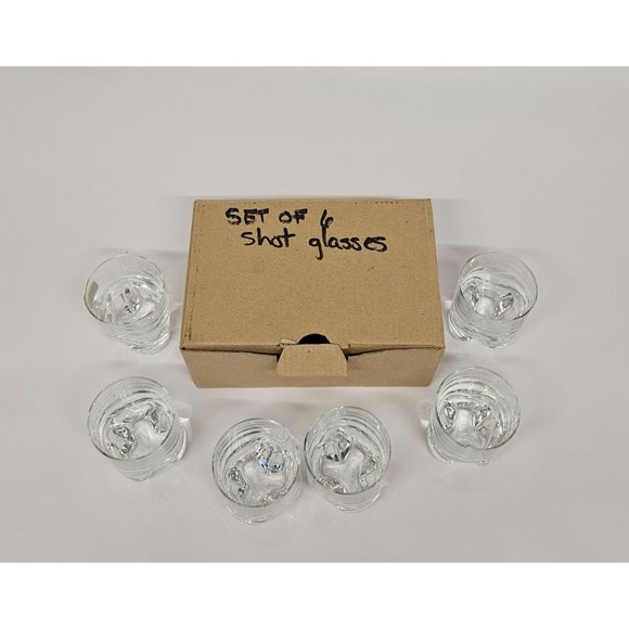 Bohemia Crystalline Crystalex Shot Glass Set of 6 Czech Republic NOS - Picture 4 of 5